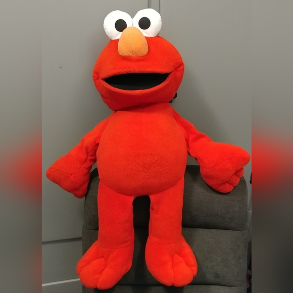 Vintage Elmo Jumbo Plush Sesame Street 31" Tall Soft Plush Eyes Stuffed Animal - Picture 14 of 15